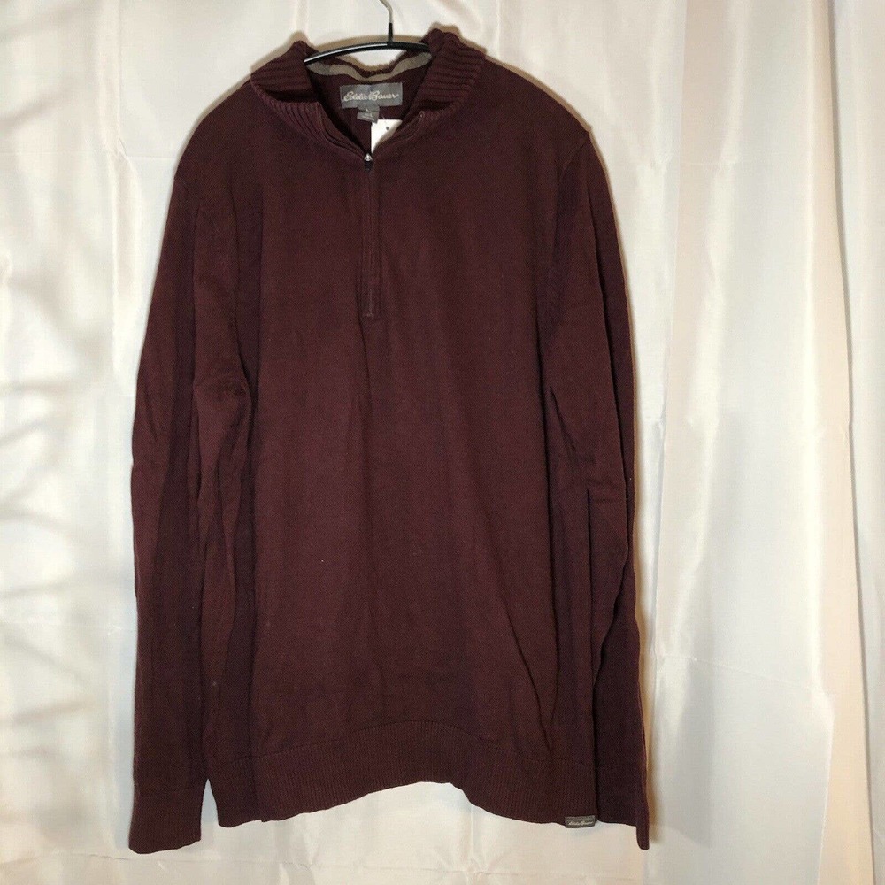 Eddie Bauer Sweater Collared Pullover Maroon Ligh… - image 2